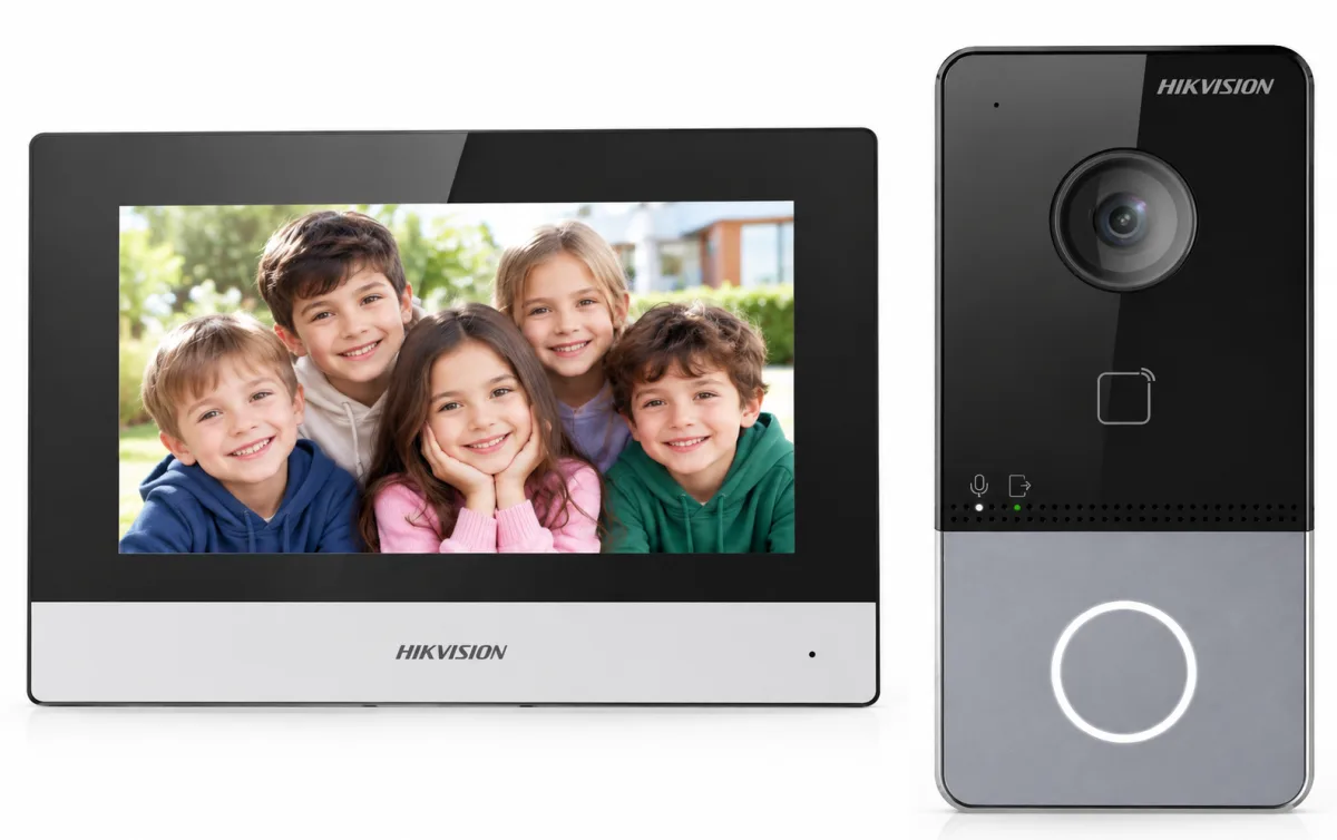 طقم انتركم فيديو IP HIKVISION DS-KIS603-P(B) للفلل والمنازل